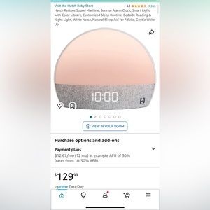 Hatch Restore Sound Machine, Alarm Clark and much more! Perfect Condition